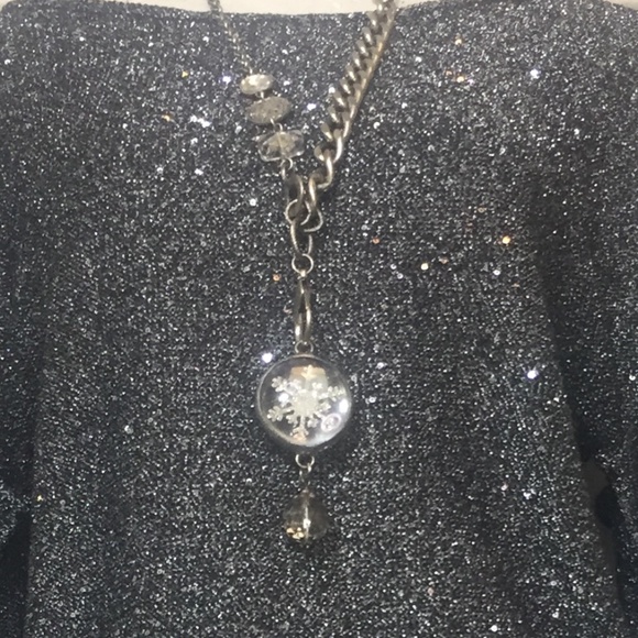 Silver Shimmer Sweater Dress - Picture 10 of 10